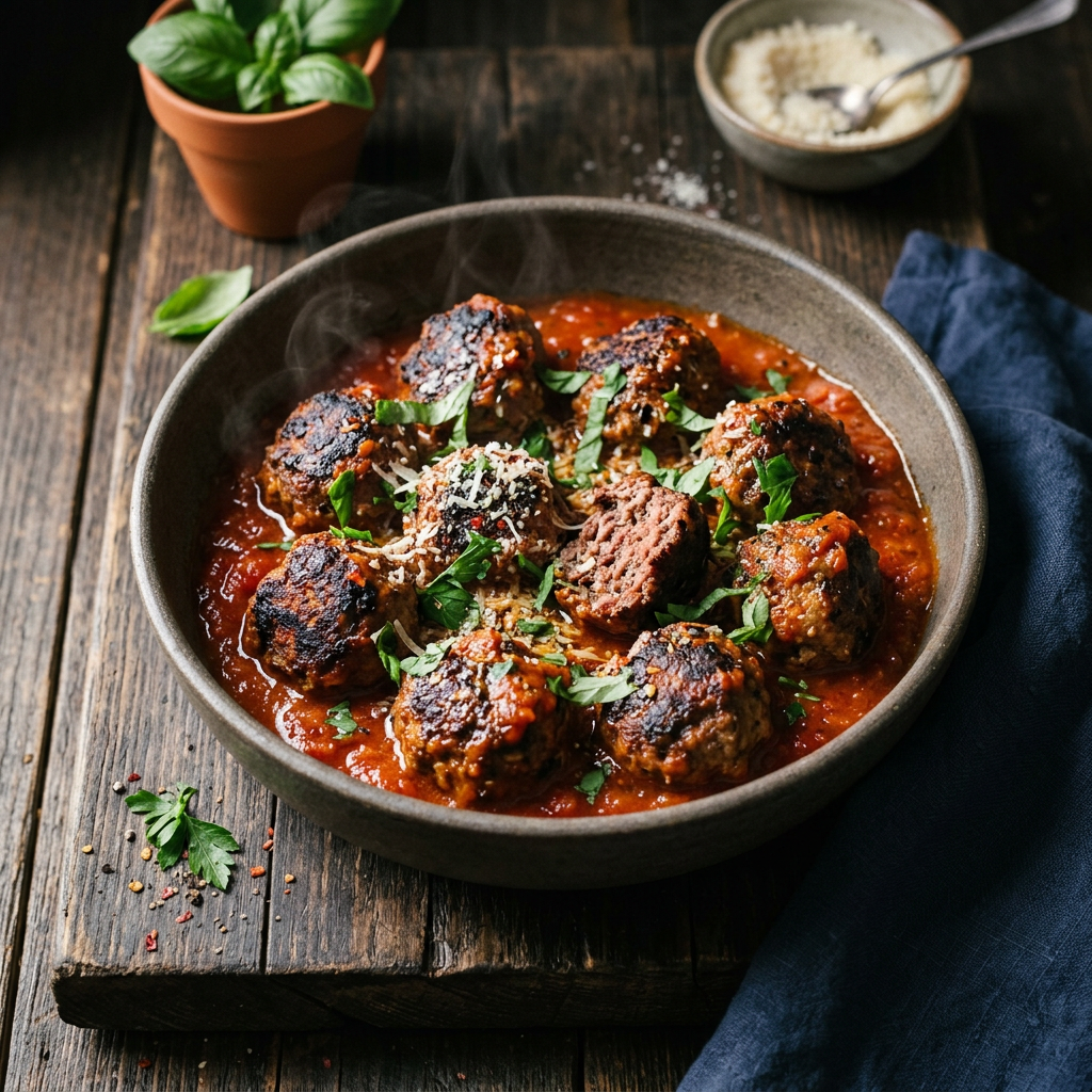 My Take on Weekend Cook — Backyard Version of Smoked Italian Meatballs