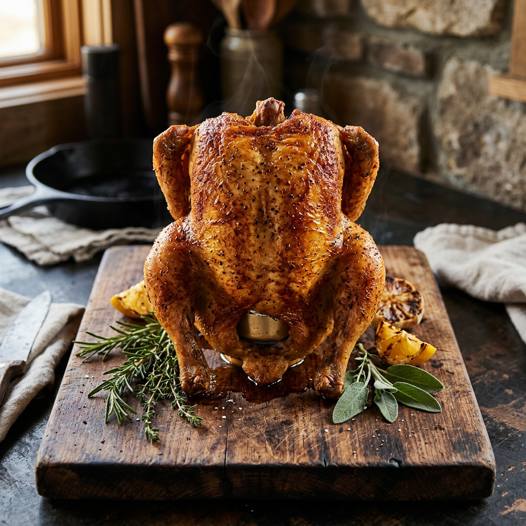 Weekend Cook — My Take on Beer-Can Whole Chicken
