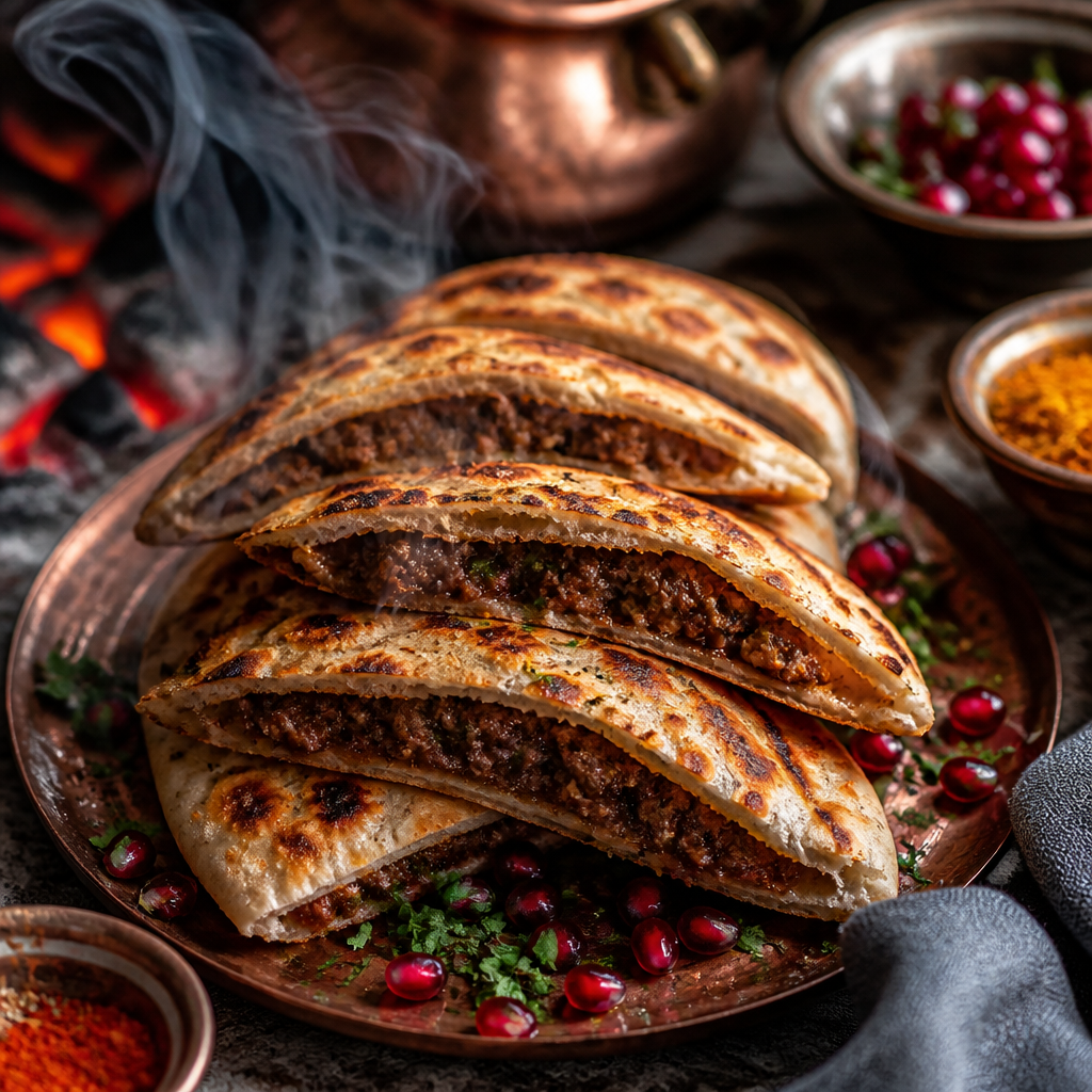 Smoked Arayes — Lamb-Stuffed Pita