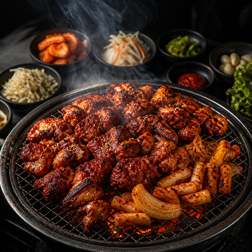 Smoked Dak-Galbi (Spicy Chicken)