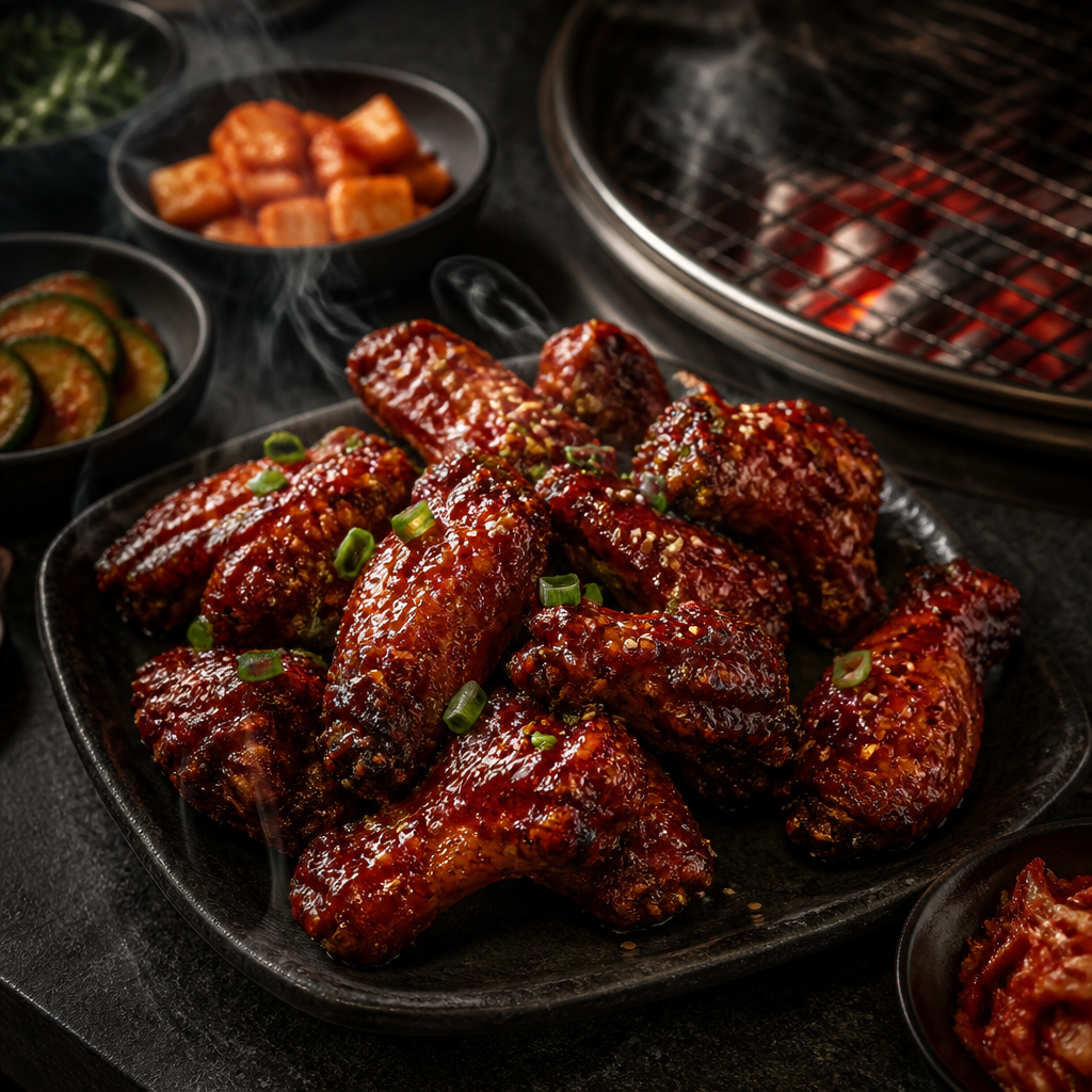 Smoked Gochujang Chicken Wings