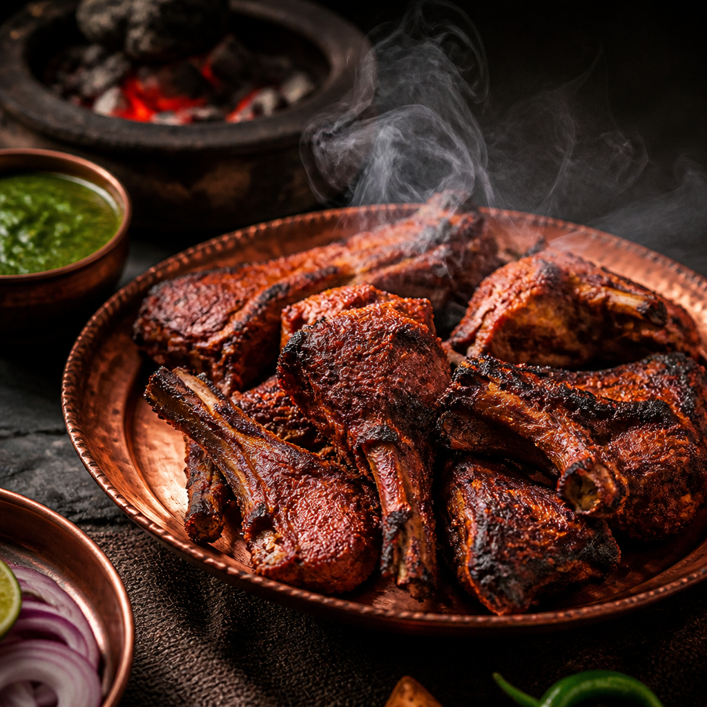 Smoked Lamb for Biryani (Hyderabadi-Style)