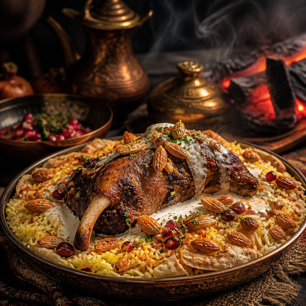 Smoked Mansaf — Jordanian Lamb in Jameed