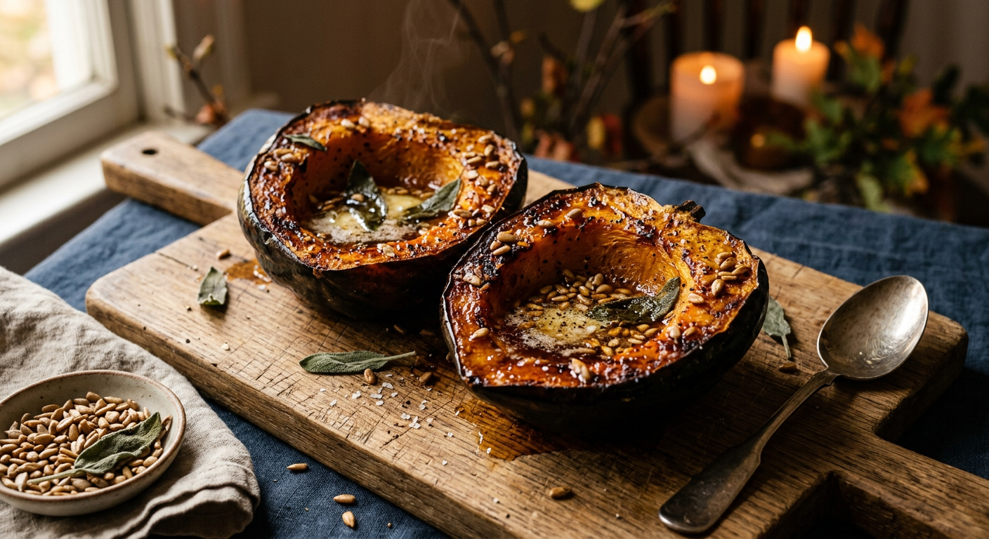Smoked Maple Acorn Squash
