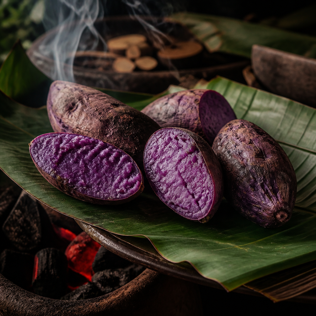 Smoked Okinawan Sweet Potatoes