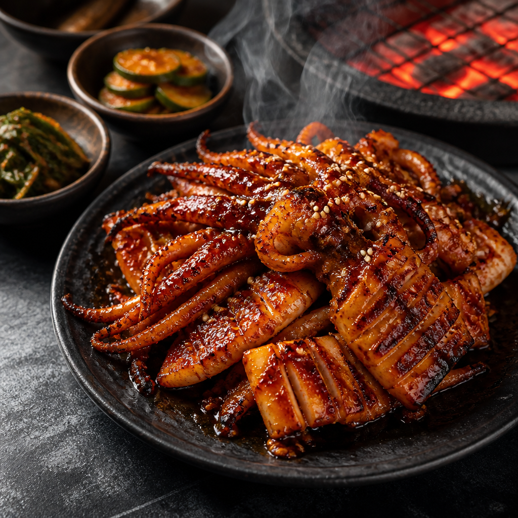 Smoked Spicy Korean Squid (Ojingeo)