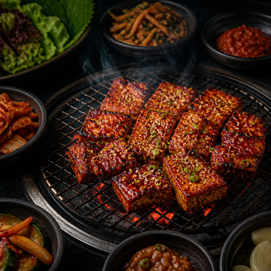 Smoked Tofu with Ssamjang Glaze