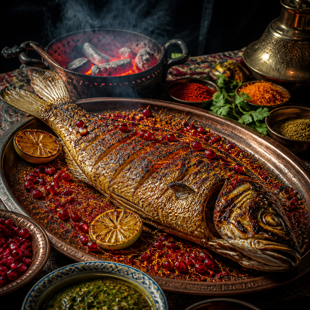 Smoked Whole Grouper with Yemeni Hawaij